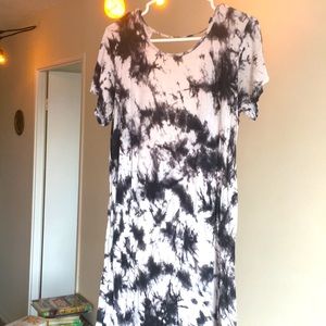 Backless tie-dye summer dress